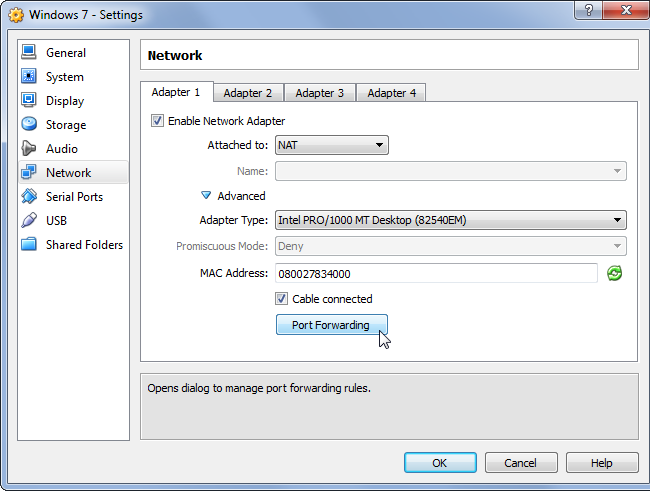 port-forwarding-virtualbox